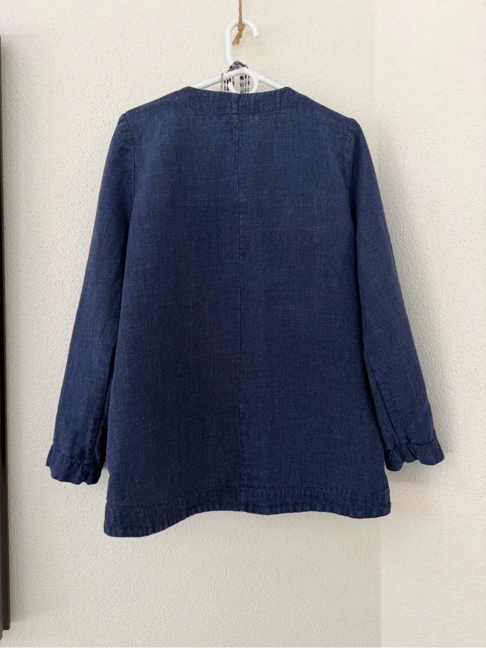 Pure Jill 100% Linen Open-Front Jacket Cardigan - Size L - Picture 12 of 12